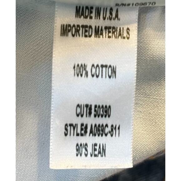 AGOLDE 90’s Jeans Women’s A069C-811 Size 29 Blue Denim Distressed Button Fly Y2K - Picture 14 of 15